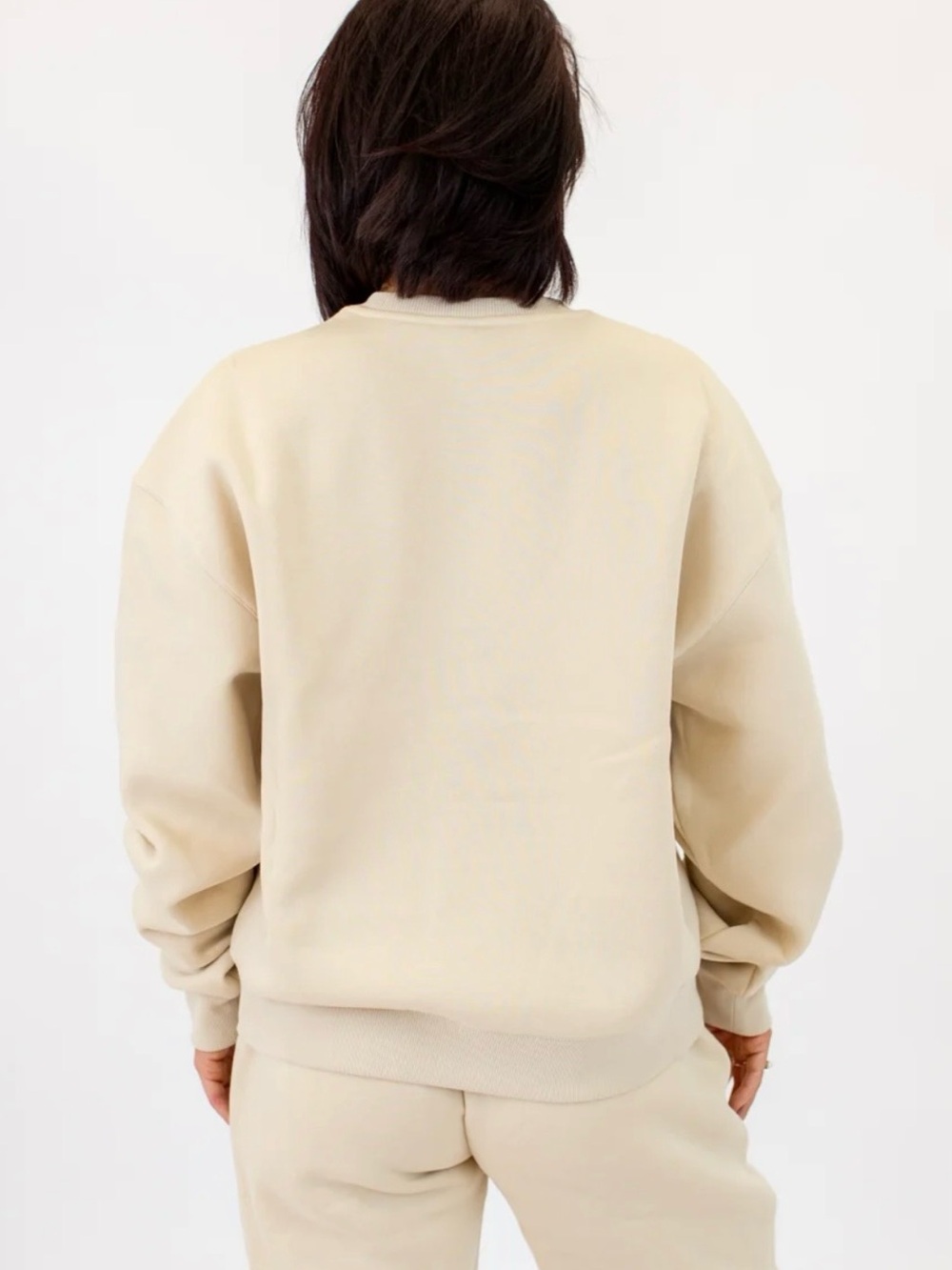 Women’s Fleo Crewneck Sweatshirt Size Small New Oversized Full length Front Logo - Picture 11 of 14